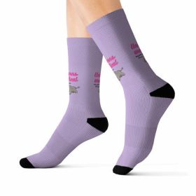 Unicorns Are Real Rhino Print Funny Novelty Socks (size: L)