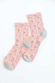 Eco-Friendly Star Design Socks (Color: Pink)