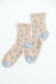 Eco-Friendly Star Design Socks (Color: BEIGE)