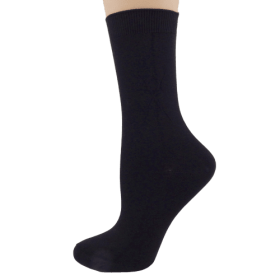 Women's Bamboo Crew Socks in a Classic Diamond Argyle Pattern (Color: Black, size: L)