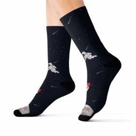Astronaut and Space Funny Novelty Socks (size: L)