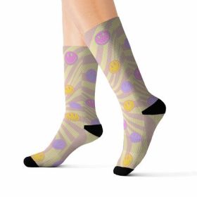 Retro Happy Face Fun Novelty Socks (size: S)