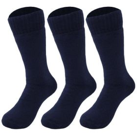 Thermal Insulated Socks for Men Seamless Toe Reinforced Heel Size (Shoe Size: 8-11.5, Color: Navy)