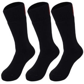 Thermal Insulated Socks for Men Seamless Toe Reinforced Heel Size (Shoe Size: 8-11.5, Color: Black)