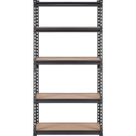 VEVOR Storage Shelving Unit, 5-Tier Adjustable, 2000 lbs Capacity, Heavy Duty Garage Shelves Metal Organizer Utility Rack, Black (Default: Default)